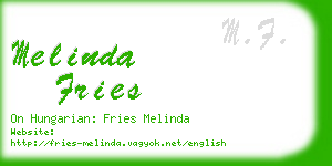 melinda fries business card